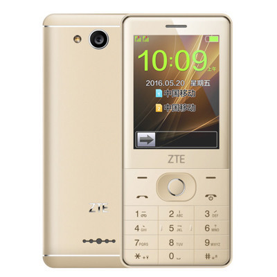 中兴 L880 移动/联通 直板按键触屏手写 老人手机 (金色)