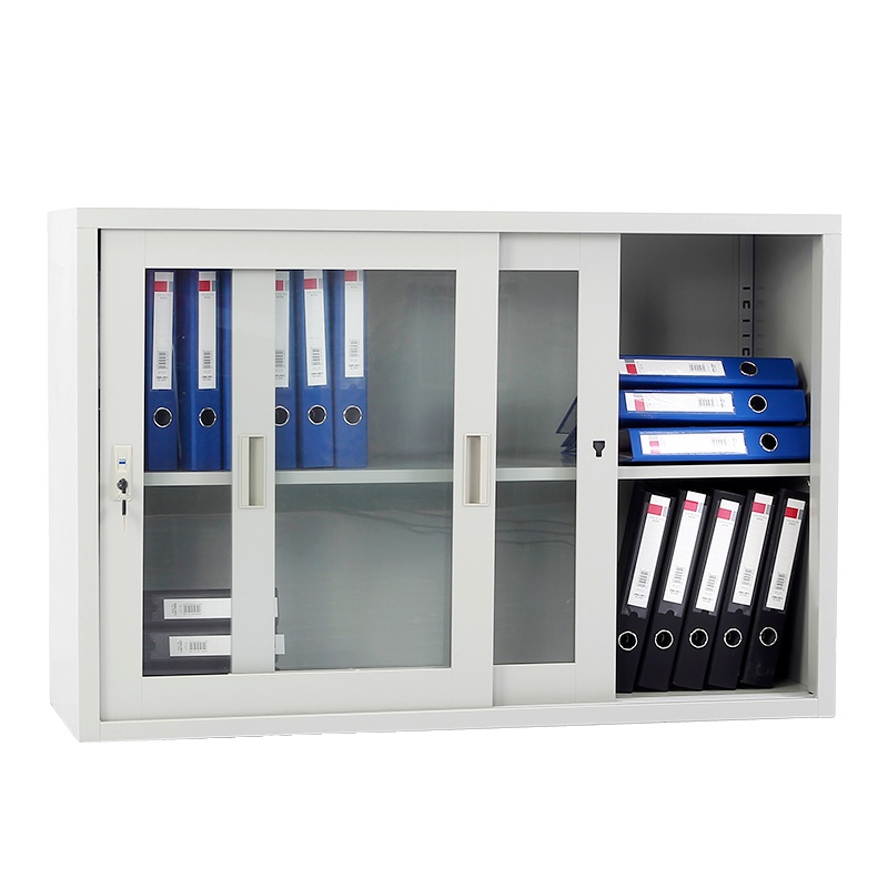 HiBoss 玻璃移门矮柜 钢制文件柜 铁皮柜 矮柜 财务室柜