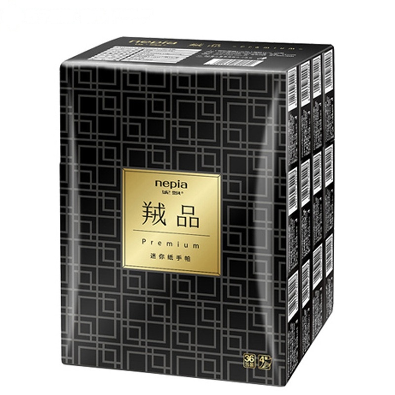 妮飘Nepia 手帕纸 羢品原生木浆手帕纸/纸巾加厚4层(四层)*7抽*36包量贩装