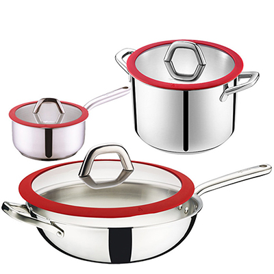意大利拉歌蒂尼 艾雅系列 炒锅炖锅装3件套