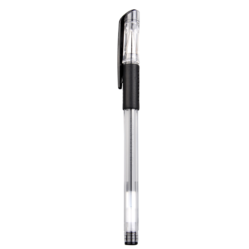 得力deli中性笔标准 0.5mm 水笔签字笔弹簧头办公学生可用三色可选