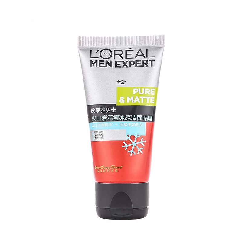 欧莱雅(LOREAL)男士火山岩清痘冰感洁面啫喱 50ml 小样[赠品请勿购买]