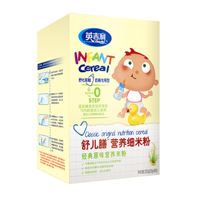 [苏宁自营]英吉利(yingjili)舒儿膳营养米粉 经典原味营养米粉奶瓶专用型225g