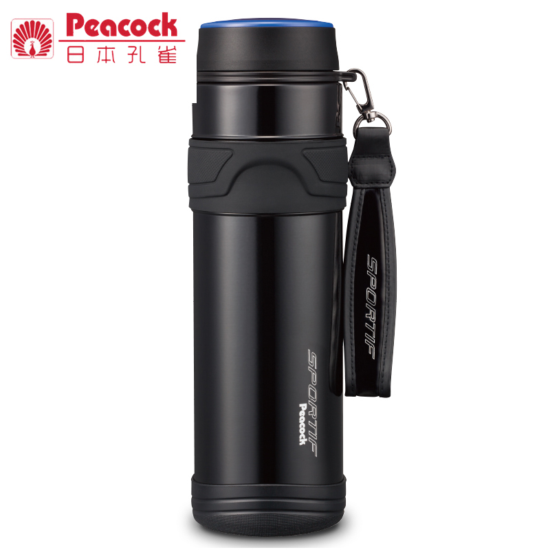 日本孔雀(Peacock)高档保冷保温杯AMX-RS80(BC)男士大容量 316不锈钢 运动商务水杯 800ML黑色