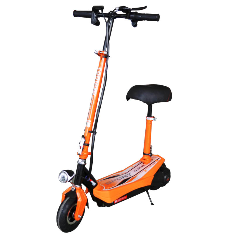 爱奇E族 迷你车电动 锂电池可折叠 成人代步两轮 代驾专用橙色 WML8-300