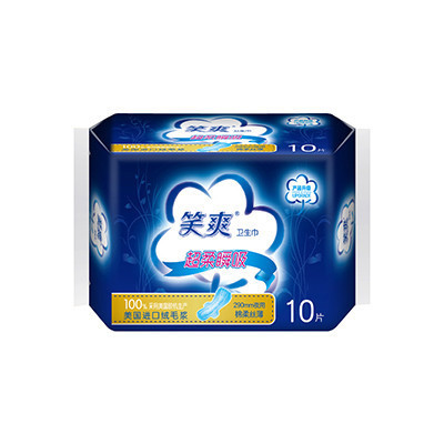 笑爽卫生巾超柔瞬吸290mm夜用棉柔丝薄10片