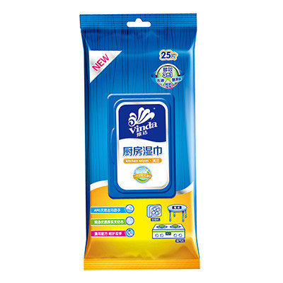 维达(Vinda) 湿巾 抽取式厨房清洁湿巾 25片*1包