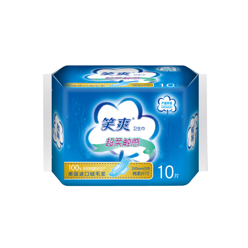 笑爽卫生巾日用棉柔纤巧超柔触感245mm10片