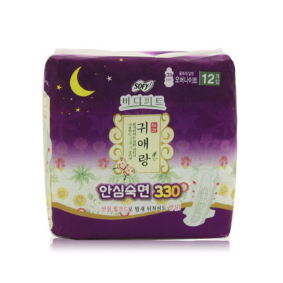 귀애랑(贵爱娘)LG SOFY中草药系列护翼;超长卫生巾夜用加长330mm*12片