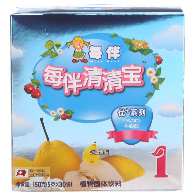 每伴(Mate best)清清宝优+系列冰糖雪梨味1段150g 盒装 国产
