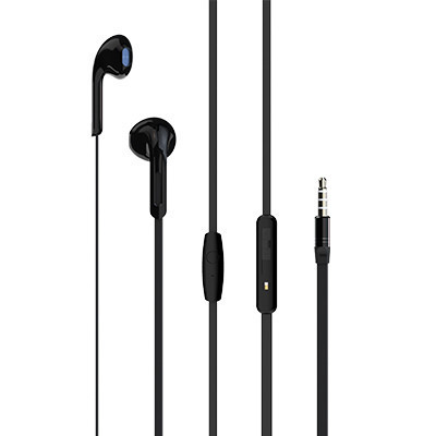 JOWAY乔威 HP25线控耳机 耳塞式3.5mm通用版耳机 时尚便携 黑色