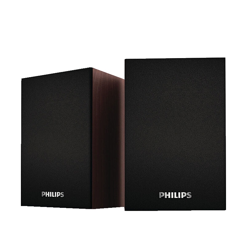 Philips/飞利浦 电脑音响 迷你家用 台式音响 usb笔记本多媒体重低音小音箱桌面游戏 迷你低音炮 震撼低音 深色