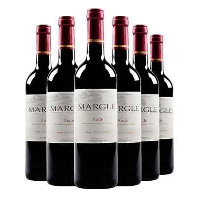 法国原瓶进口IGP级 麦戈(Margle)奥德干红葡萄酒750ml*6 整箱装