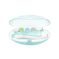 oonew喔喔牛 婴儿电动磨甲器 宝宝防夹肉指甲钳 宝宝指甲刀电动磨甲器淡雅蓝TB-1611