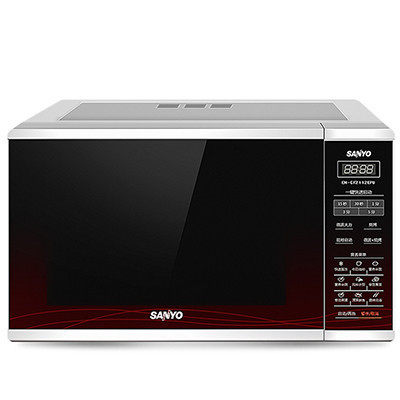 三洋(SANYO) 微波炉 EM-GF2112EPU 不锈钢内胆 21L平板微电脑 智能光波烧烤