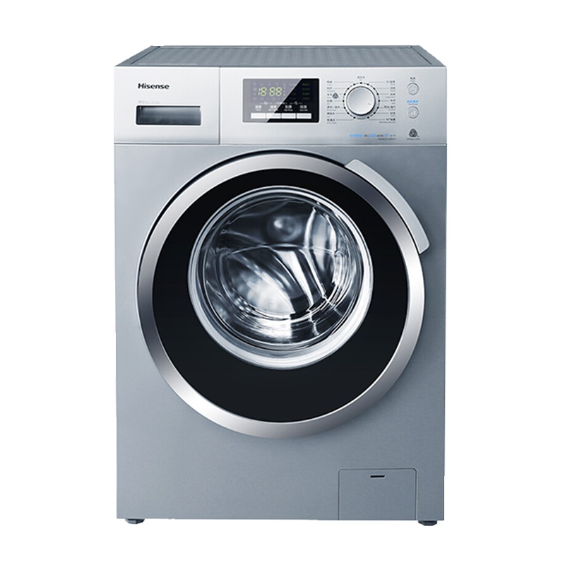 海信(Hisense) XQG80-S1208YFI 8公斤全自动智能投放变频滚筒洗衣机 节能静音(银灰色)