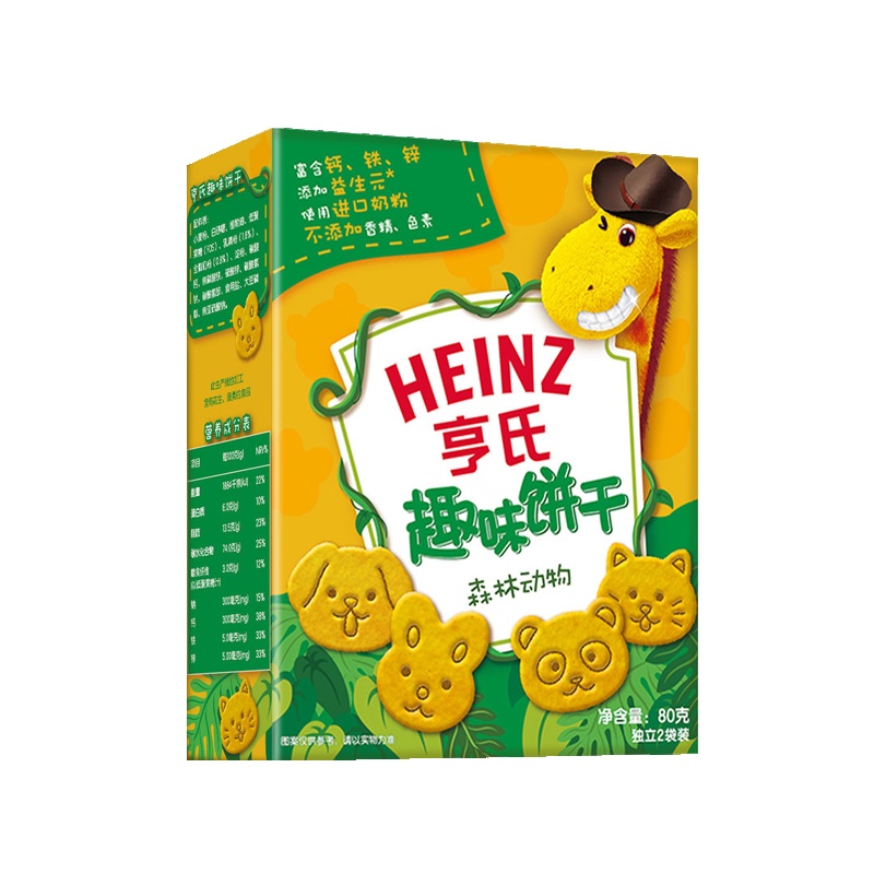 亨氏(Heinz)趣味饼干-森林动物80g