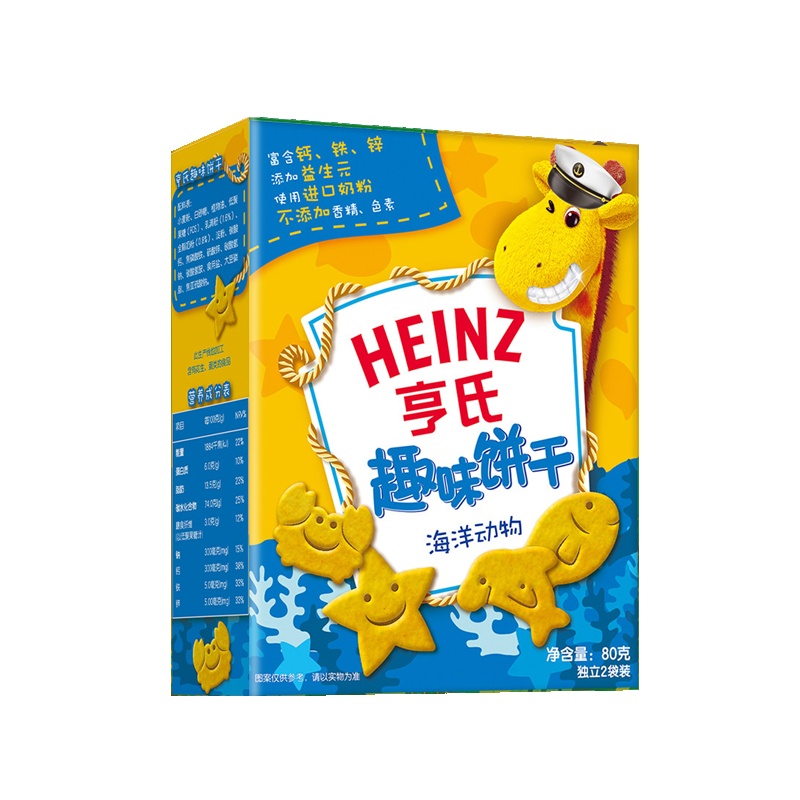 亨氏(Heinz)趣味饼干海洋动物80g(6月到期,介意者勿拍)