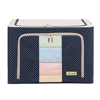 奕辰 66L牛津布钢架可视收纳箱2个装