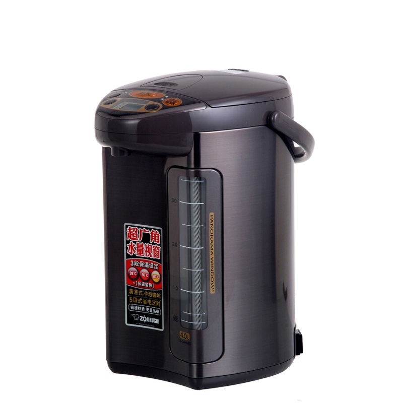 象印(ZO JIRUSHI)电水瓶CD-QAH40C象印不锈钢真空保温进口温控器按键式省电电动出水微电脑电热水瓶4L茶色