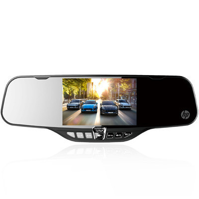 hp惠普后视镜行车记录仪F720高清1296p安霸A7一体机防眩光镜面