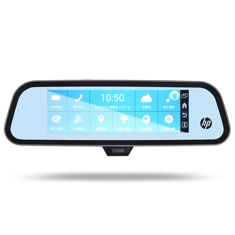 hp惠普智能后视镜导航一体机行车记录仪前后双镜头云镜导航一体机S900