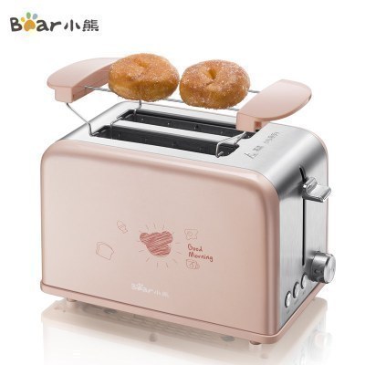 小熊（Bear）多士炉 DSL-A02U1 2片家用全自动 解冻烘焙 不锈钢吐司机 烤面包机早餐机
