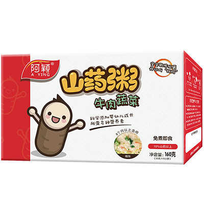 阿颖 婴儿山药牛肉蔬菜粥 160g/盒 8个月以上适用