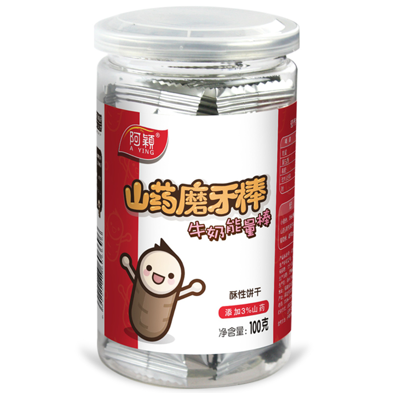 【苏宁自营】阿颖 山药磨牙棒 100g/罐 牛奶饼干