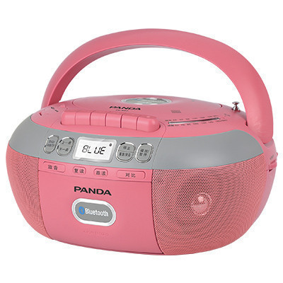 PANDA/熊猫CD-880蓝牙CD磁带DVD复读机胎教学习教学便携音响收音录音机 红色