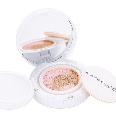 美宝莲(Maybelline) 好气色潮色双搭轻垫霜 01粉色+裸色 10g 遮瑕,定妆 BB霜 CC霜