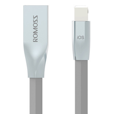 罗马仕(ROMOSS)CB22c银色安卓苹果二合一手机快充数据线 适用iPhone8x/7/7P/6S/6/安卓手机