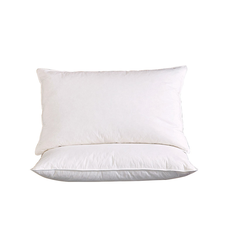 迎馨床品家纺五星级酒店全棉羽毛枕头枕芯 助眠枕 48*74cm 白色 48*74cm 白色