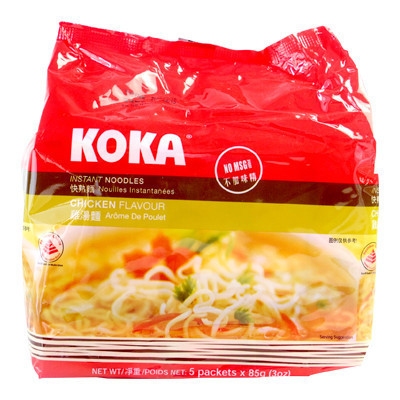 KOKA 可口鸡汤味快熟面 鸡肉味方便面 袋装85g*5包