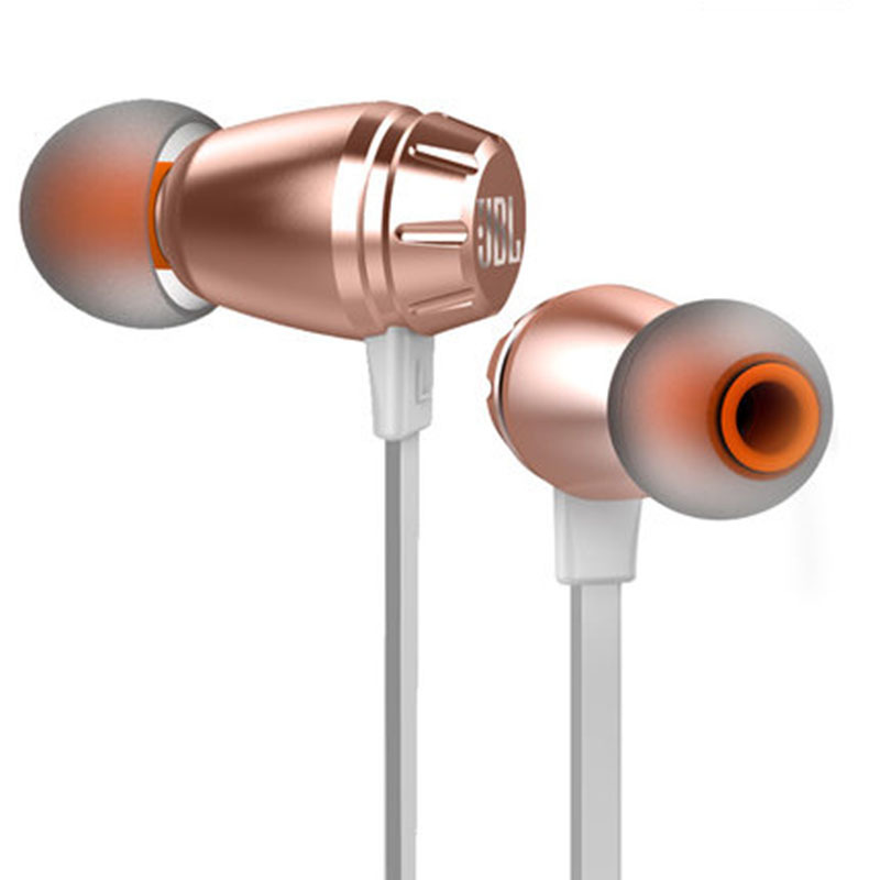 JBL T380A 入耳式耳机 苹果耳机 HIFI耳塞式 重低音 通用线控带麦耳机 双动圈单元 玫瑰金