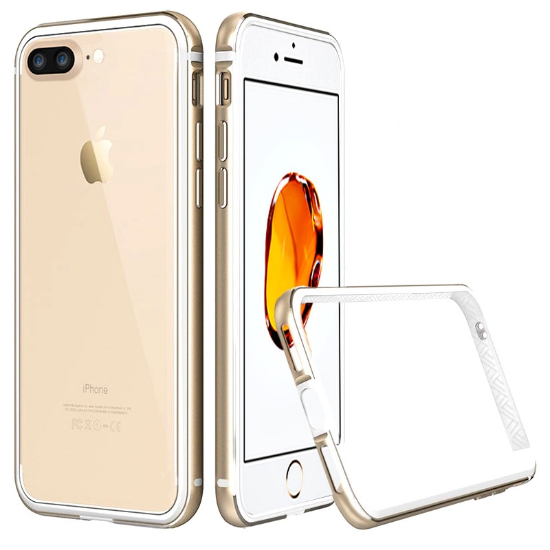 ESCASE 苹果iPhone8Plus手机壳苹果8P/7P手机壳 苹果7Plus保护壳 金属边框保护套 配挂绳