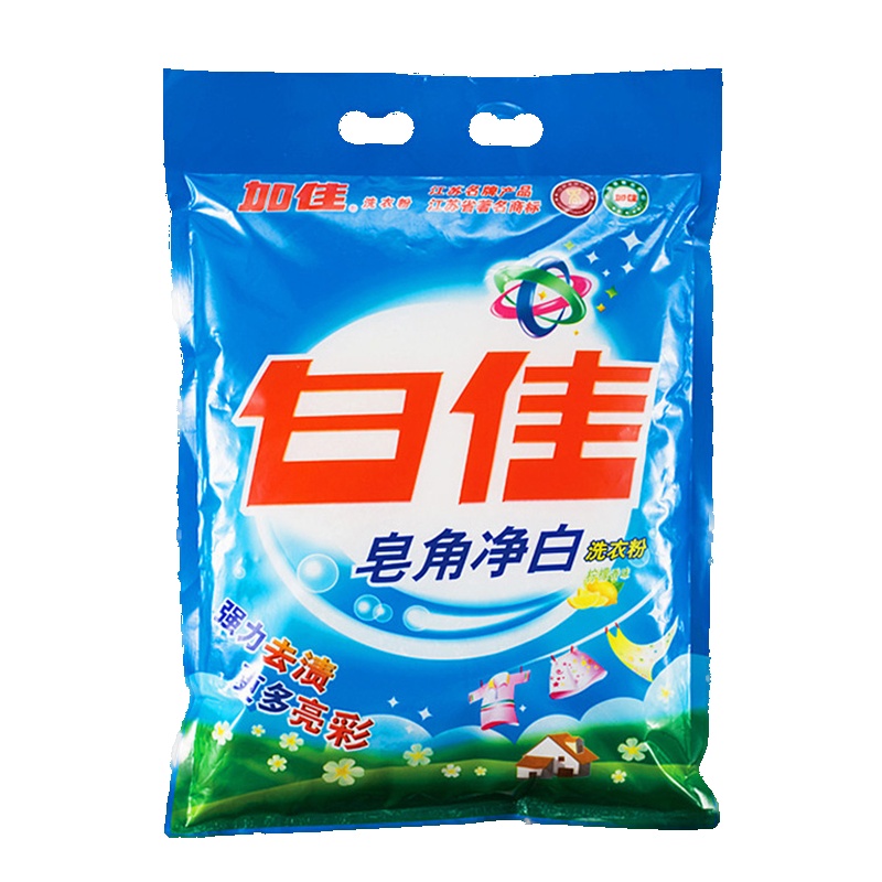 白佳皂角净白洗衣粉2.2kg 强效全能洗涤配方 全方位解决去污、漂洗、亮彩 十项全能品质(加佳出品)