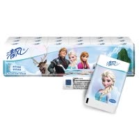 清风 手帕纸 冰雪奇缘三层8张*18包迷你型纸手帕小包纸巾面巾纸便携式餐巾纸(春游随身装)