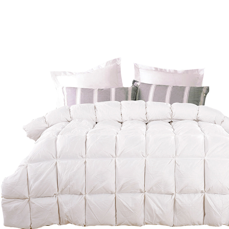 恒源祥家纺涤棉白鸭绒被冬季床上用品双人加大加厚羽绒被被芯