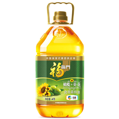 福临门 橄榄葵花食用调和油 4L