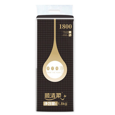 顺清柔卷纸 纯净系列 超韧4层180g/卷*10卷(黑金白金随机发货)