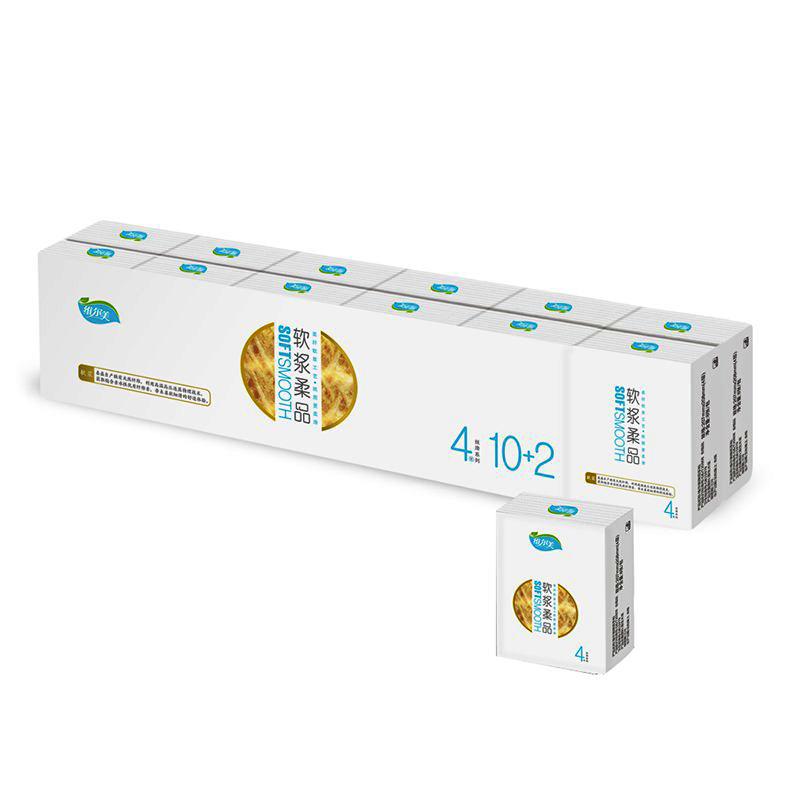 维尔美丝滑系列软浆柔品4层迷你纸手帕10+2包装