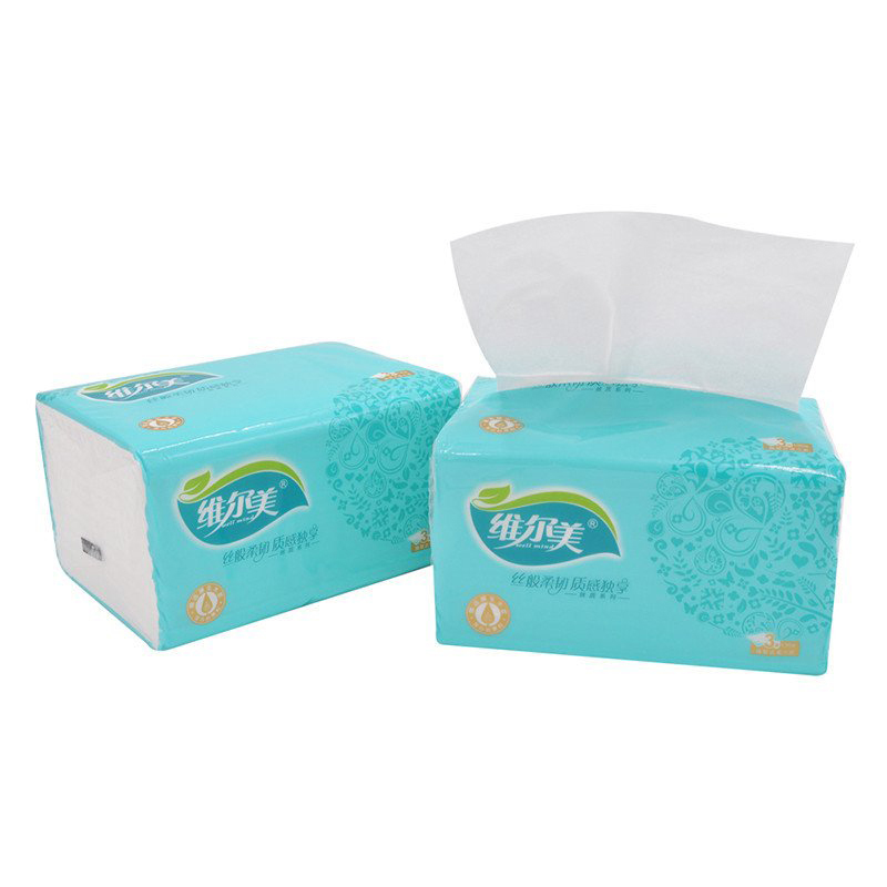 [苏宁超市]维尔美丝质系列抽取式面纸3层136抽3包装 135mm*190mm