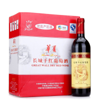 长城(GreatWall ) 红酒 华夏葡园优良产区解百纳干红葡萄酒 整箱装 750ml*6瓶