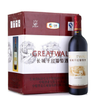 长城(GreatWall ) 红酒 华夏葡园清新干红葡萄酒 750ml*6 整箱装