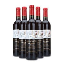 长城(GreatWall ) 红酒 华夏葡园黑标长城印干红葡萄酒750ml*6 整箱装