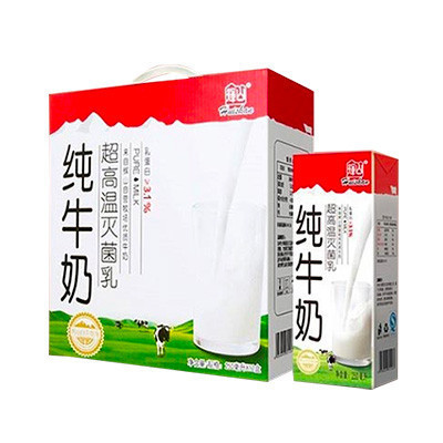 辉山（huishan）超高温灭菌纯牛奶250ml*12礼盒装