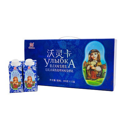 【苏宁超市】辉山 沃灵卡俄式风味发酵乳200g*12 礼盒装