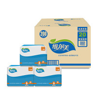 维尔美擦手纸3折200抽20包/箱
