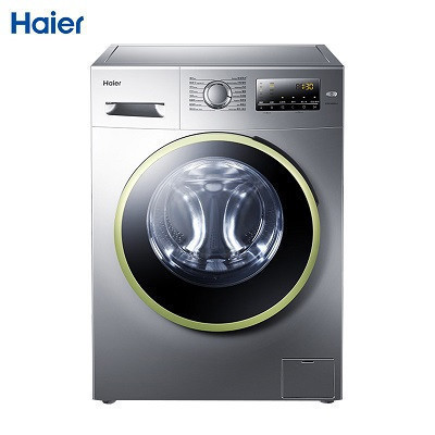海尔(Haier)EG8014B39SU1 8公斤 直驱变频 全自动家用滚筒洗衣机 ABT双喷淋 手机智控(银灰色)